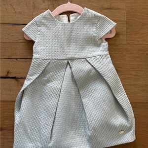 Tartine et Chocolat Textured Silver Kids Dress